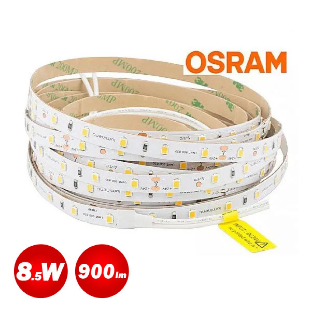 5 Μέτρα Led Ταινία Osram Luminent Flex 8.5W 24V Μη Αδιάβροχη IP20 900 Lumen Θερμό Λευκό 2700k