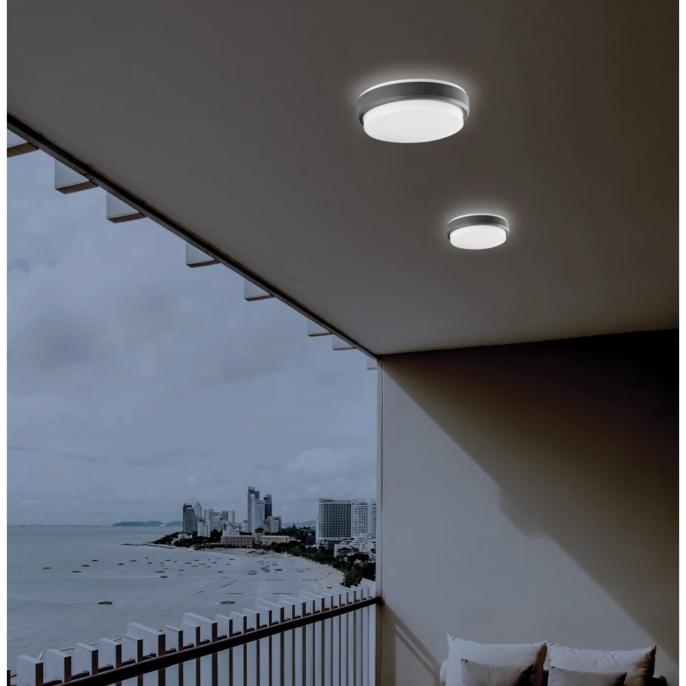 Πλαφονιέρα Ανθρακί 10W D:200 Tinos - Viokef