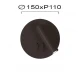 Απλίκα Led Μαύρη Στρογγυλή LED 9W Moby - Viokef