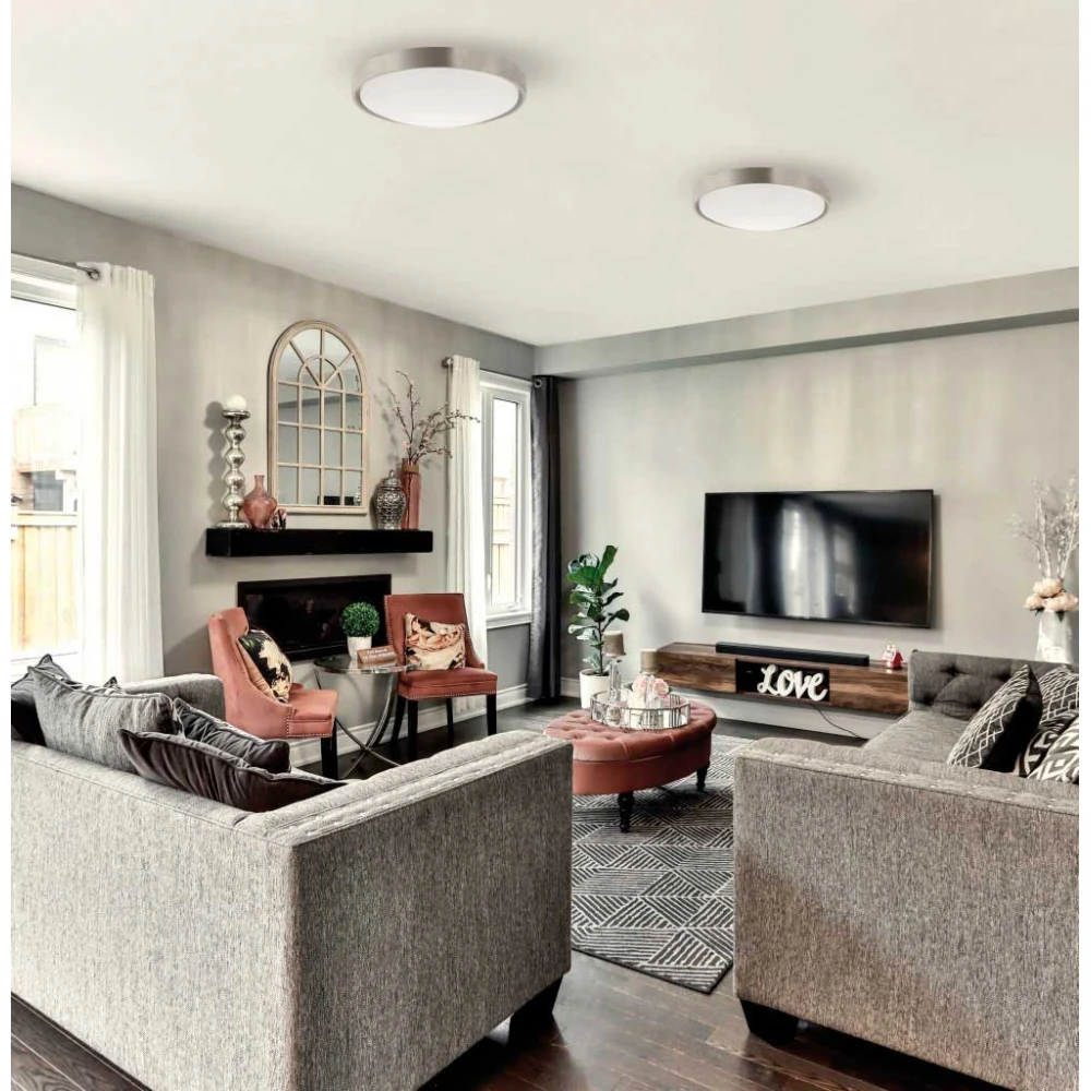 Πλαφονιέρα Ασημί 25W D:400 Yara - Viokef