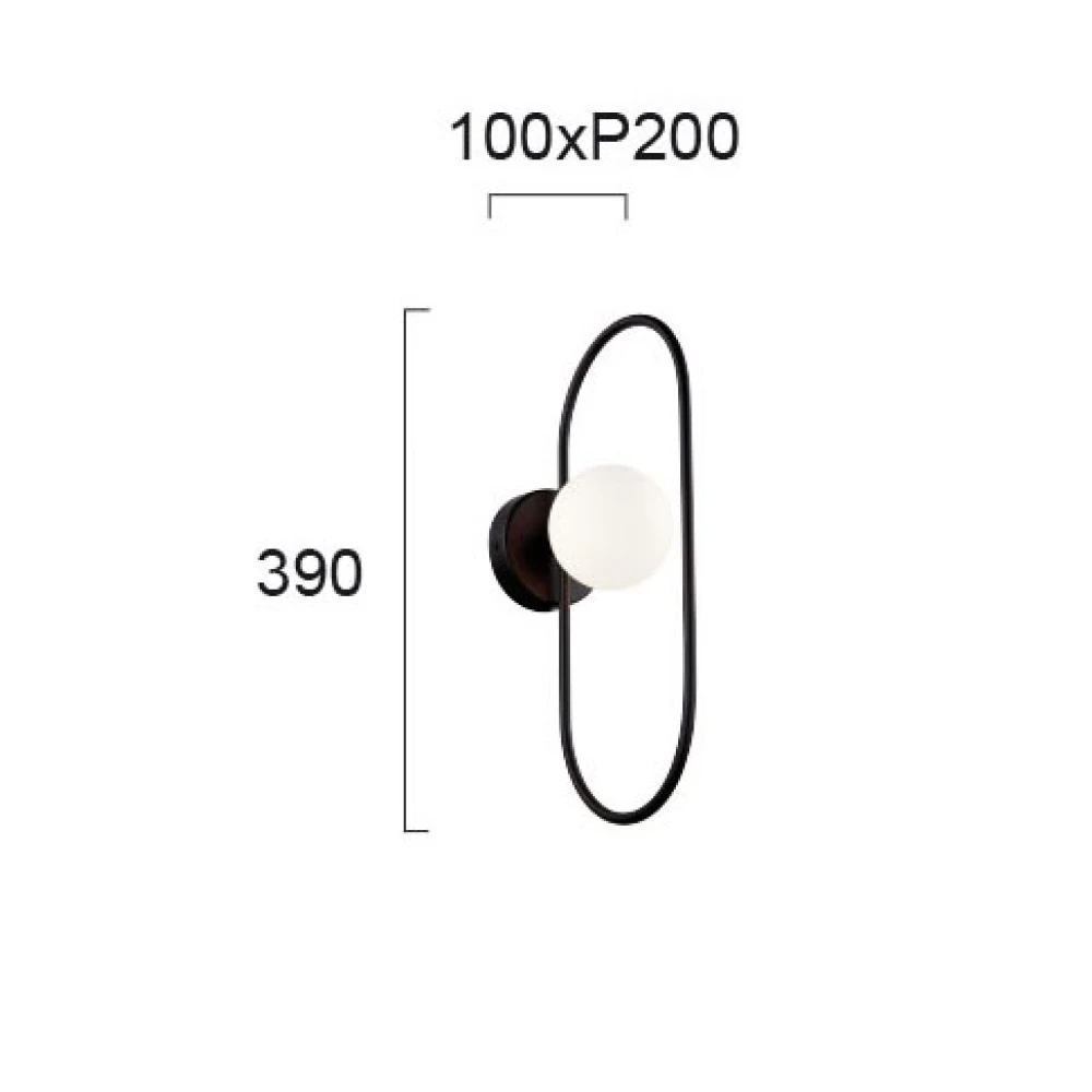 Απλίκα σε Μαύρο και Γυαλί Οπάλ Σατινάτο G9 Fancy VIOKEF 