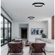 Πλαφονιέρα Μαύρη LED 38W Apollo - Viokef