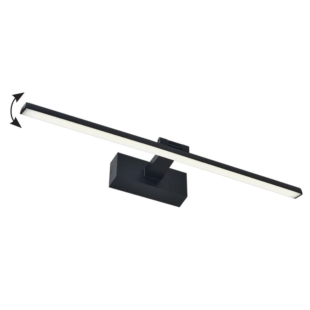LED Απλίκα Μπάνιου Μεταλλική Σε Μαύρο Χρώμα 59,5cm 12W IP44 JASPER Viokef
