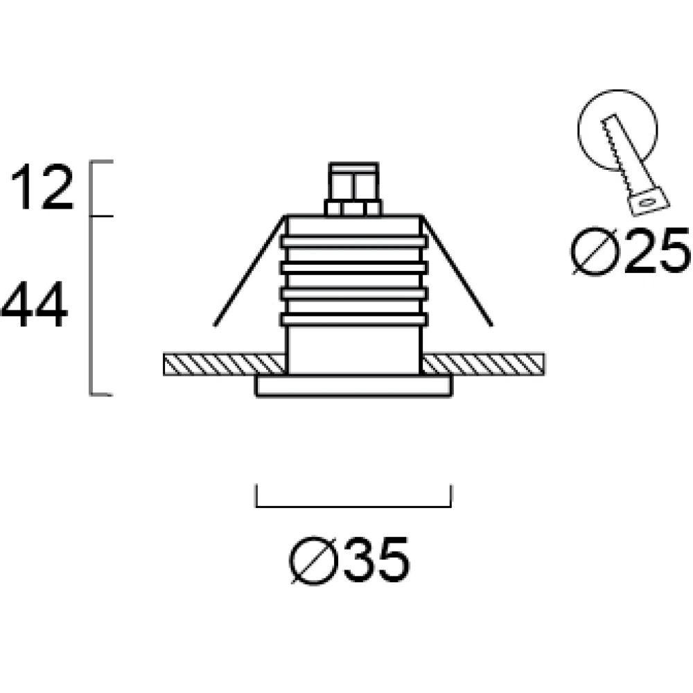 LED Χωνευτό Σποτ 1W Tenor - Viokef