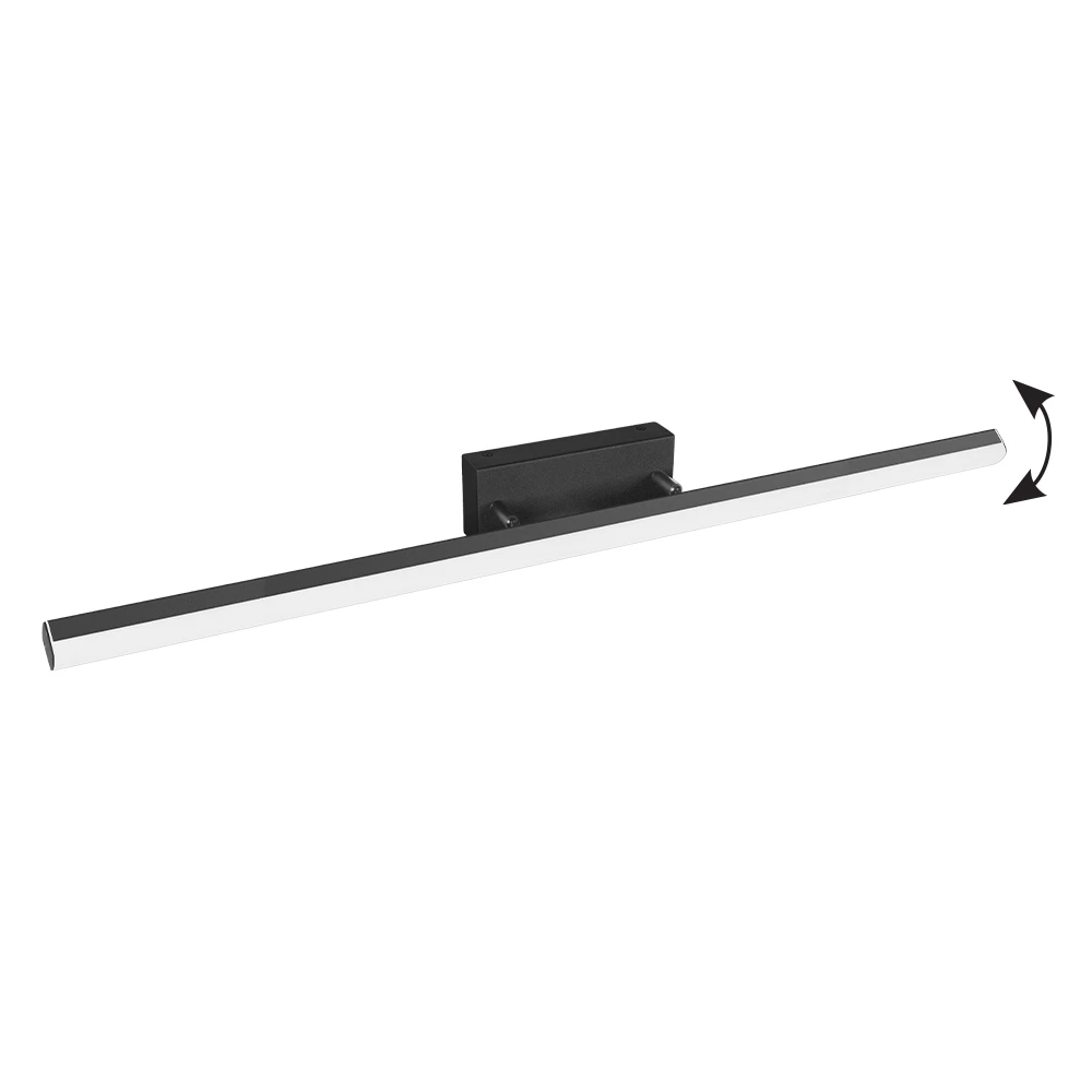 Απλίκα Ρυθμιζόμενη LED Μπάνιου Μαύρη 18.4W IP44 SUNNY - VIOKEF