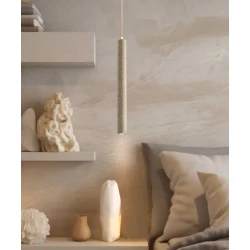 LED Κρεμαστό Φωτιστικό Μονόφωτο Μπεζ 7W CRI92 Leonard - Viokef