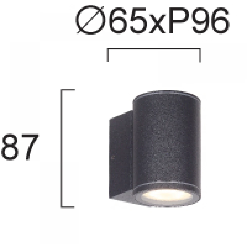 Φωτιστικό Τοίχου 1xGU10 H:87 IP65 Corvo - Viokef