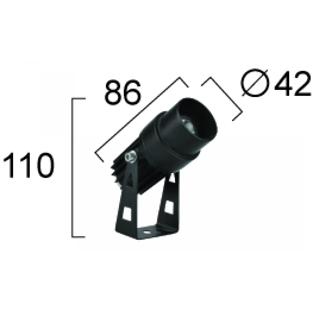 Προβολέας Επιφ. Στήριξης 3W IP65 Carlos - Viokef
