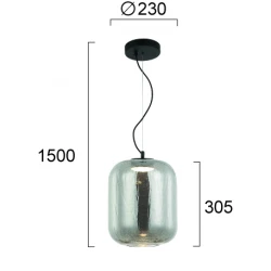 LED Κρεμαστό Φωτιστικό Μονόφωτο Φυμέ 13W Kiva - Viokef