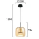 LED Κρεμαστό Φωτιστικό Μονόφωτο Μελί 12W D:260 Deco - Viokef