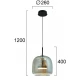 LED Κρεμαστό Φωτιστικό Μονόφωτο Φυμε 12W D:260 Deco - Viokef