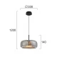 LED Κρεμαστό Φωτιστικό Μονόφωτο Φυμέ 12W D:330 Deco - Viokef