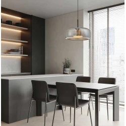LED Κρεμαστό Φωτιστικό Μονόφωτο Φυμέ 12W D:330 Deco - Viokef