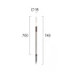 Στήλος Κήπου με Καρφί H:700 LED 1.5W IP65 Stick - VIOKEF
