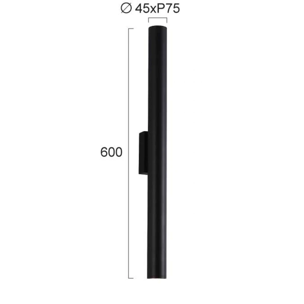 Φωτιστικό Τοίχου H:600 LED 10W IP44 CRI93 City -VIOKEF