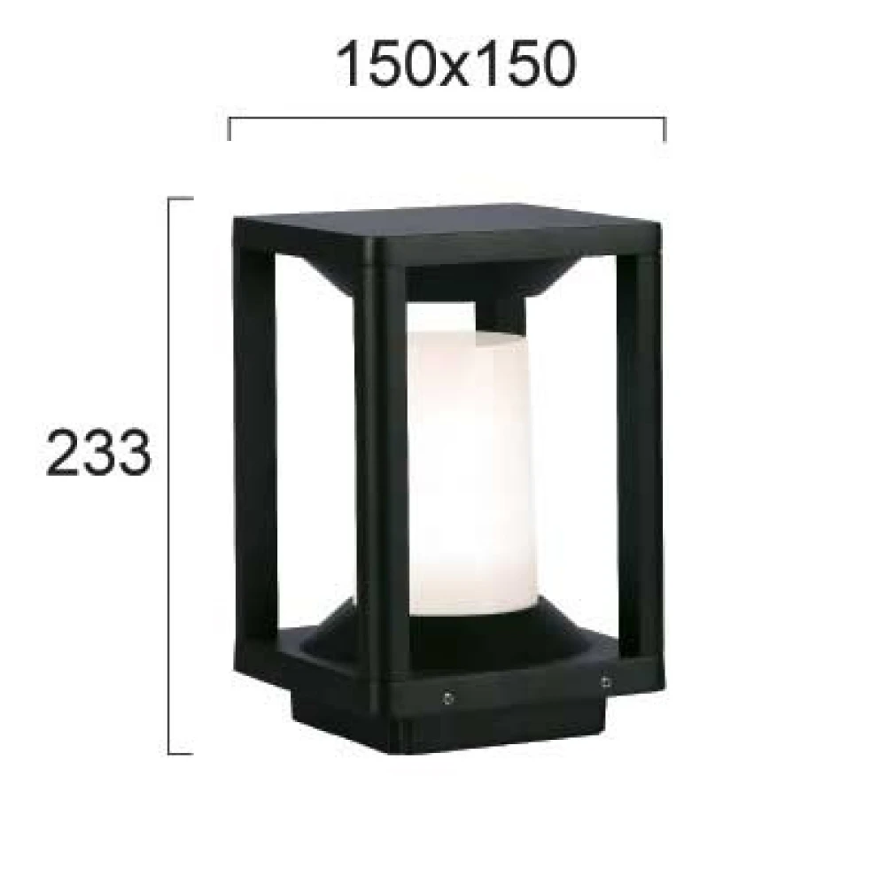Στήλος Κήπου Square 1xE27 IP54 Korey - Viokef