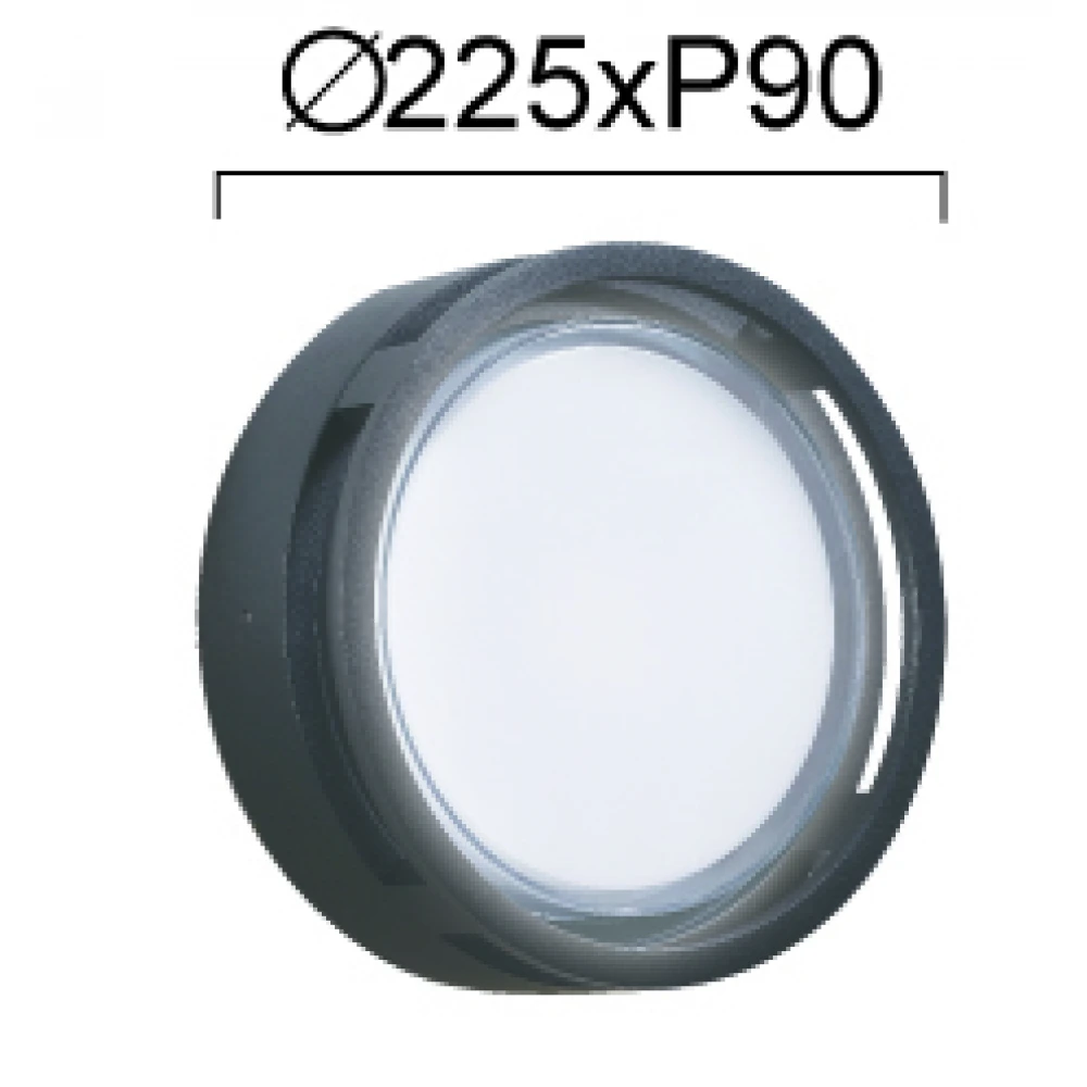 Φωτιστικό Τοίχου Κυκλικό D:225 LED 15W IP65 Nikao - Viokef