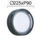 Φωτιστικό Τοίχου Κυκλικό D:225 LED 15W IP65 Nikao - Viokef