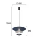 LED Κρεμαστό Φωτιστικό Μονόφωτο h:310 12W Azul - Viokef