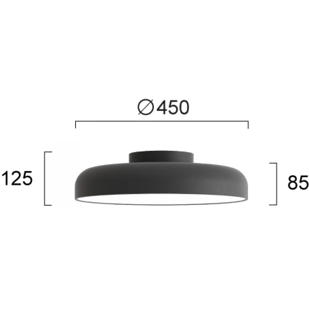 Φωτιστικό Οροφής Μαύρο LED 36W CR93 Deva VIOKEF