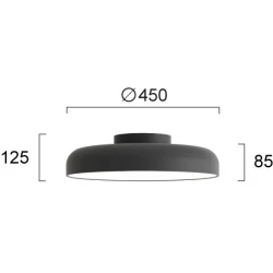 Φωτιστικό Οροφής Μαύρο LED 36W CR93 Deva VIOKEF