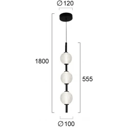 Κρεμαστό Φωτιστικό LED 12W Abeona - Viokef