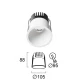 Χωνευτό Σποτ Λευκό D105 19W CRI93 Dylan - Viokef