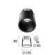 Χωνευτό Σποτ Μαύρο D105 19W CRI 93 Dylan - Viokef