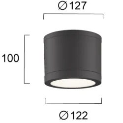 Φωτιστικό Οροφής 7W IP65 Tissu - Viokef