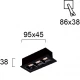 Σποτ Χωνευτό Μαύρο 6W 3000K 30° ADEN - VIOKEF