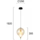 LED Κρεμαστό Φωτιστικό Μονόφωτο Μελί 9W Adol - Viokef