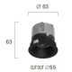 Χωνευτό Σποτ Μαύρο 5W 3000K 38° Alea - VIOKEF