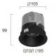 Χωνευτό Σποτ Μαύρο 20W 2700K-3000K-4000K 38° Alea - VIOKEF