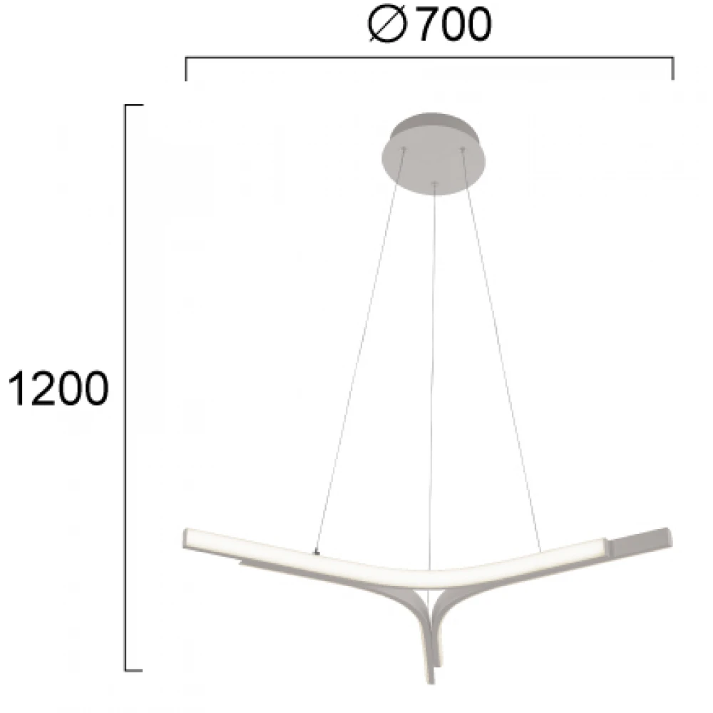LED Κρεμαστό Φωτιστικό 30W Alta - VIOKEF