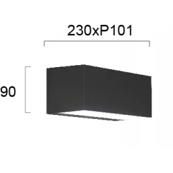 LED Απλίκα LED Πλαστική Σε Ανθρακί Up - Down 13W IP65 AMELIA - VIOKEF