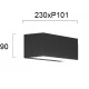 LED Απλίκα LED Πλαστική Σε Ανθρακί Up - Down 13W IP65 AMELIA - VIOKEF