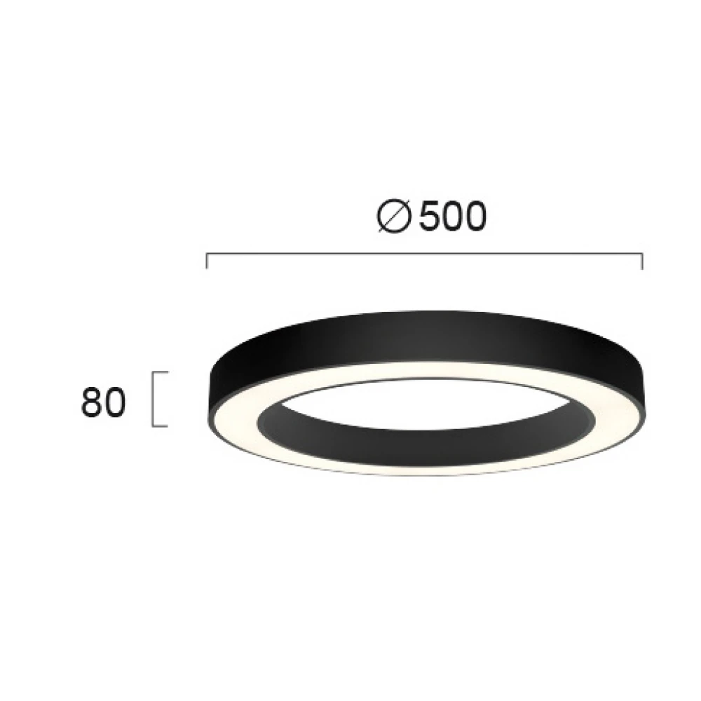 LED Πλαφονιέρα Μεταλλική Λευκή 38W 2090Lm 3000K Apollo VIOKEF