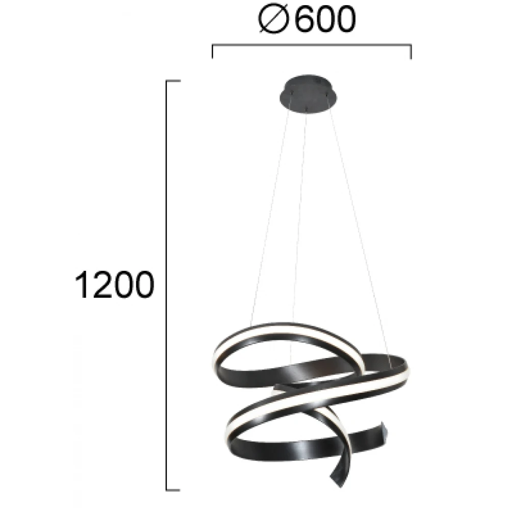 LED Κρεμαστό Φωτιστικό 62W Arezia VIOKEF
