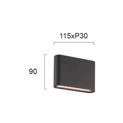 LED Απλίκα Σε Λευκό 11.5cm 3W 190Lm 3000K IP54 ARGON - Viokef