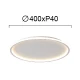 LED Πλαφονιέρα Αλουμινίου Λευκή D:400 35W ARLA - VIOKEF