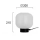 Πορτατίφ Με Οπάλ Λευκό Γυαλί 1x E27 42W Astor - VIOKEF