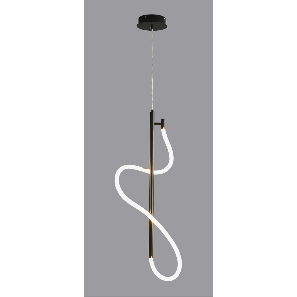 LED Κρεμαστό Φωτιστικό Μονόφωτο Μαύρο 30W Annete - Viokef