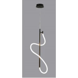 LED Κρεμαστό Φωτιστικό Μονόφωτο Μαύρο 30W Annete - Viokef