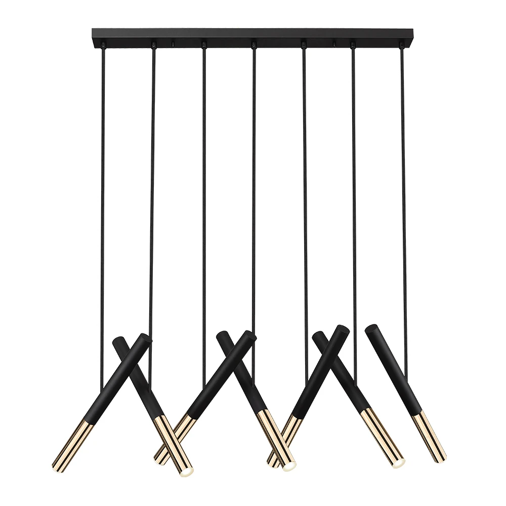 LED Κρεμαστό Φωτιστικό Μεταλλικό Χρυσό Μαύρο 36,4W DIMMABLE BALLET VIOKEF