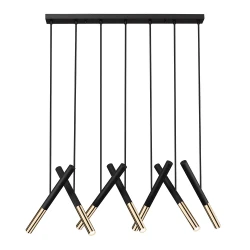 LED Κρεμαστό Φωτιστικό Μεταλλικό Χρυσό Μαύρο 36,4W DIMMABLE BALLET VIOKEF