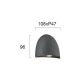 Απλίκα LED Αλουμινίου σε Ανθρακί 6W IP54 BAUTA - VIOKEF