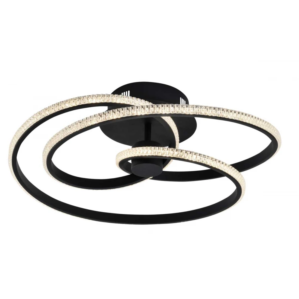 LED Φωτιστικό Οροφής Μεταλλικό Μαύρο D52cm 40W BERLIN VIOKEF