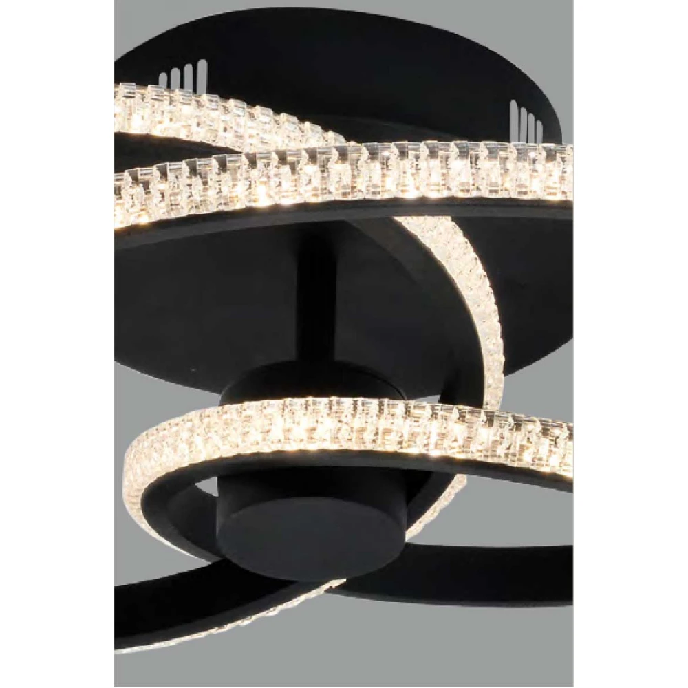 LED Φωτιστικό Οροφής Μεταλλικό Μαύρο D52cm 40W BERLIN VIOKEF