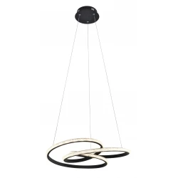 LED Κρεμαστό Φωτιστικό Μεταλλικό Μαύρο D52cm 40W BERLIN VIOKEF