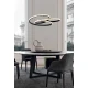 LED Κρεμαστό Φωτιστικό Μεταλλικό Μαύρο D52cm 40W BERLIN VIOKEF